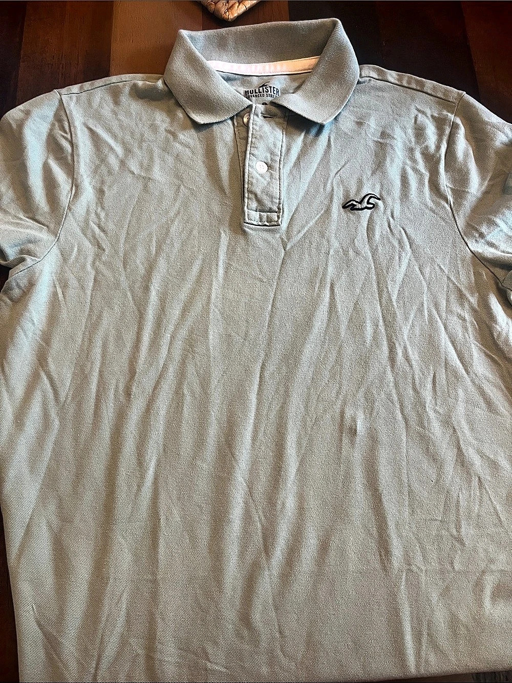Hollister Advanced Stretch Pique Polo Men's Gray Size Large